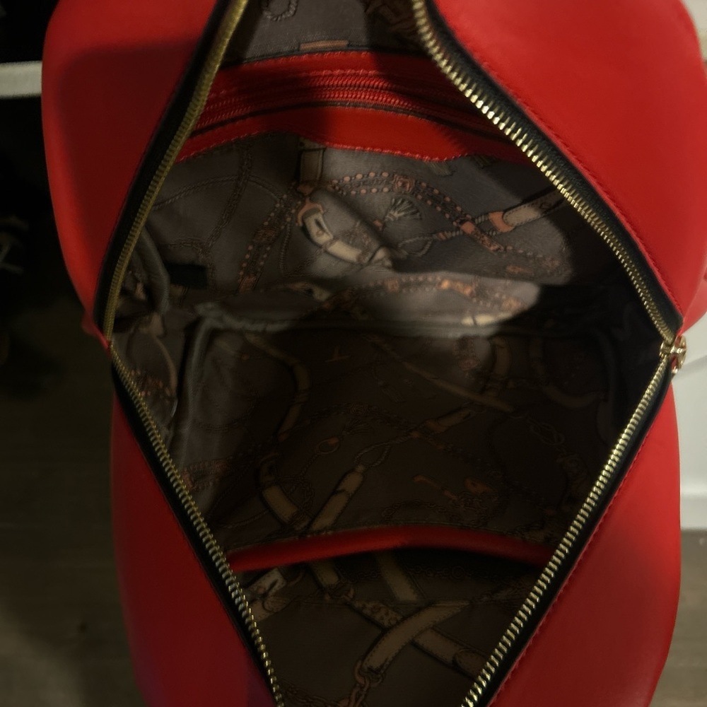 Red Leather Backpack - image 2